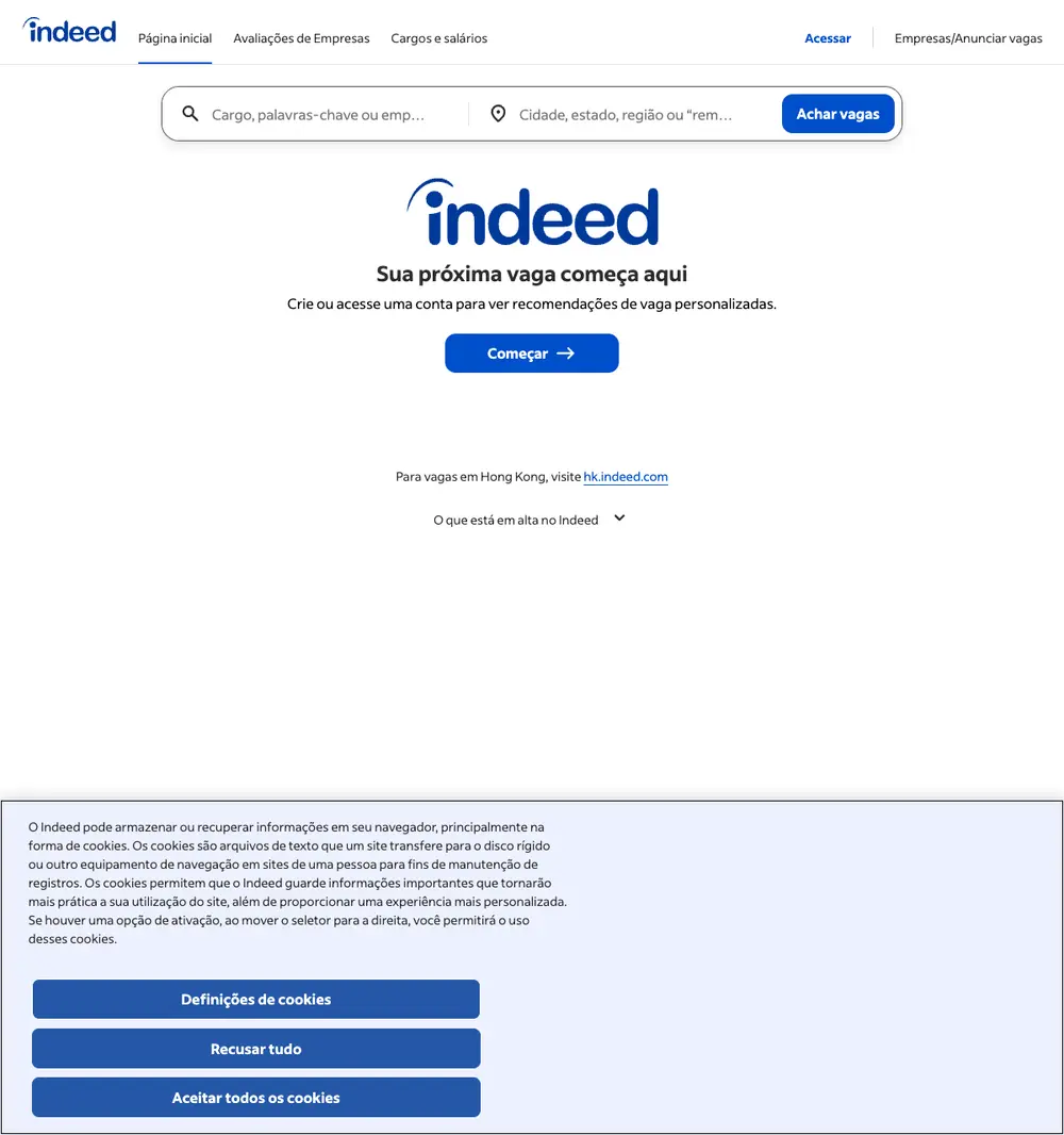 Indeed job board platform screenshot showing job search interface