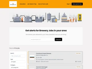 BreweryJobs.com platform preview BreweryJobs.com platform preview