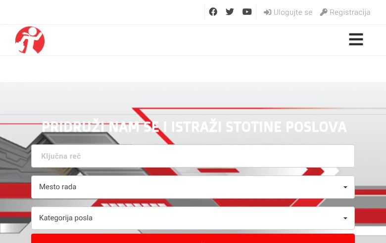 Brzo do Posla screenshot Brzo do Posla job board platform screenshot showing job search interface