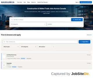 BuilderJobs.ca platform preview BuilderJobs.ca platform preview