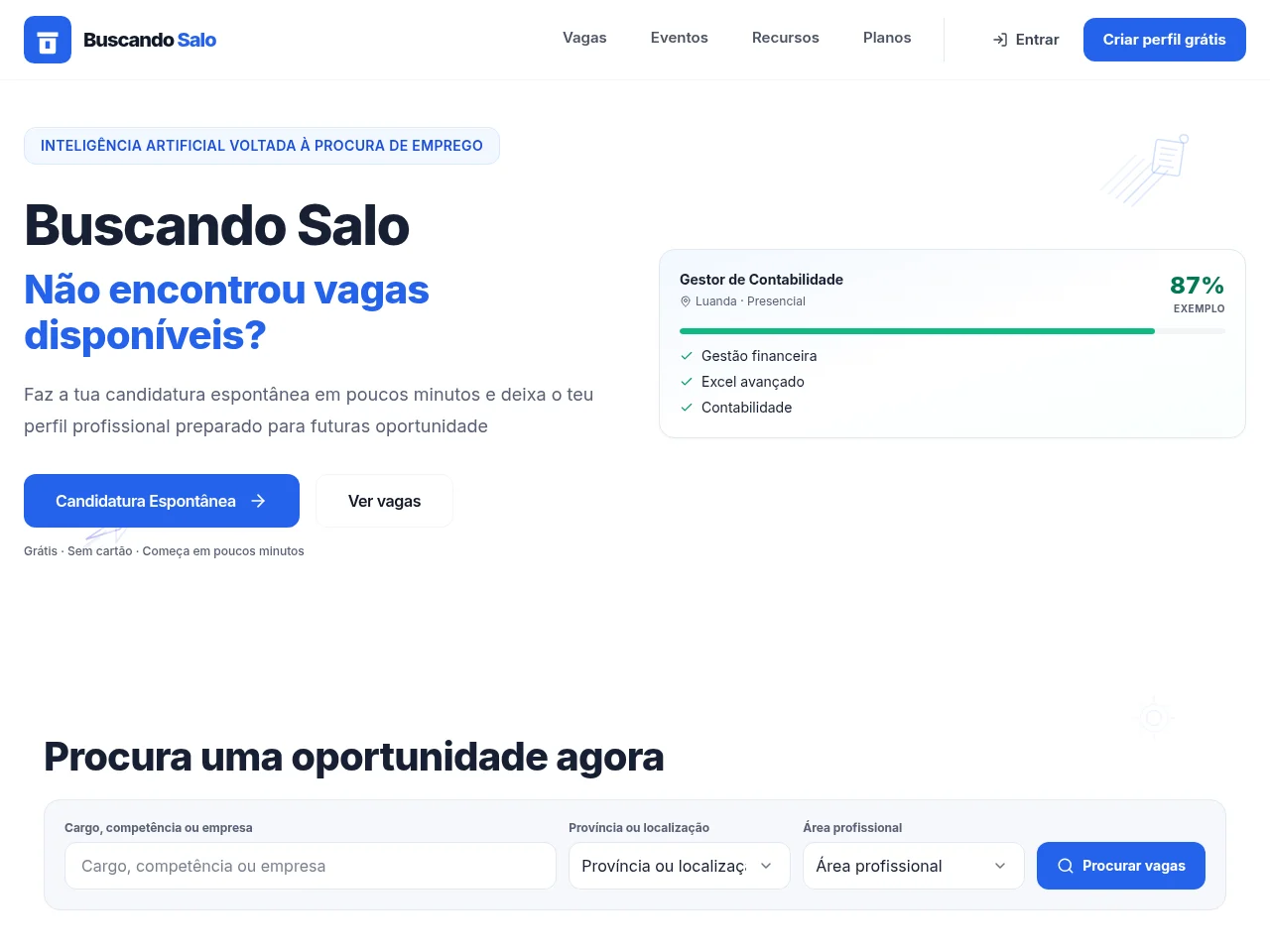 Buscando Salo screenshot Buscando Salo job board platform screenshot showing job search interface