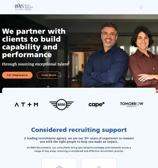 BWS Recruitment platform preview