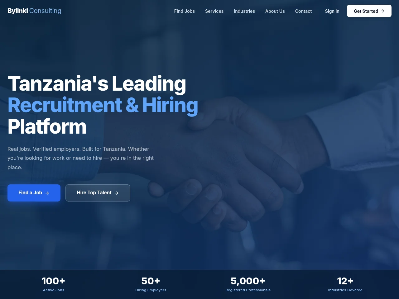 Bylinki Consulting screenshot Bylinki Consulting job board platform screenshot showing job search interface