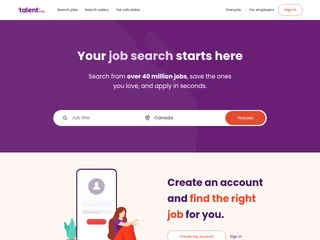 Talent.com screenshot preview