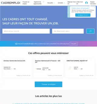 Cadremploi platform preview