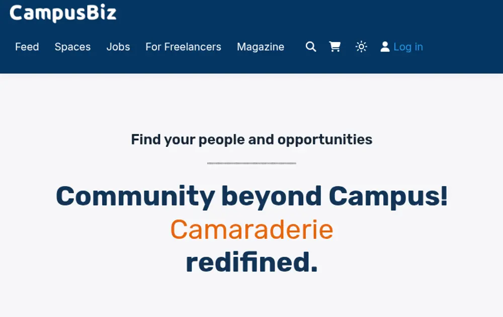 CampusBiz Platform screenshot CampusBiz Platform job board platform screenshot showing job search interface
