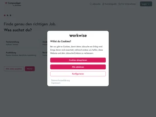 Campusjäger by Workwise platform preview Campusjäger by Workwise platform preview