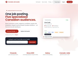 CanadaJobLeads platform preview