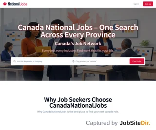 CanadaNationalJobs platform preview