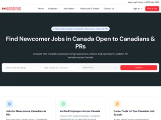 CanadianNewcomerJobs.com screenshot preview CanadianNewcomerJobs.com screenshot preview