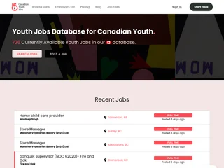 Canadian Youth Hire platform preview