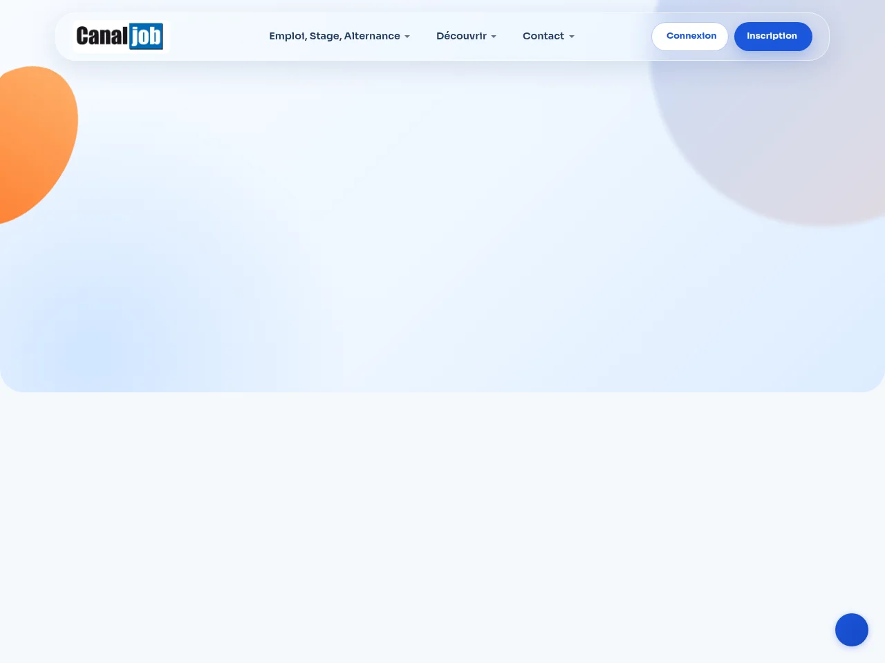 CanalJob job board platform screenshot showing job search interface