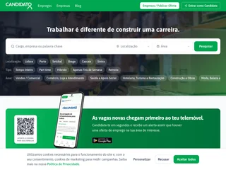 Candidato.pt platform preview