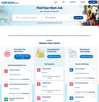 Career.com platform preview