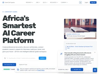 CareerCraft Uganda platform preview CareerCraft Uganda platform preview