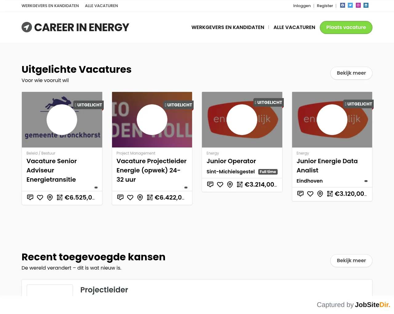 Career in Energy screenshot Career in Energy website screenshot