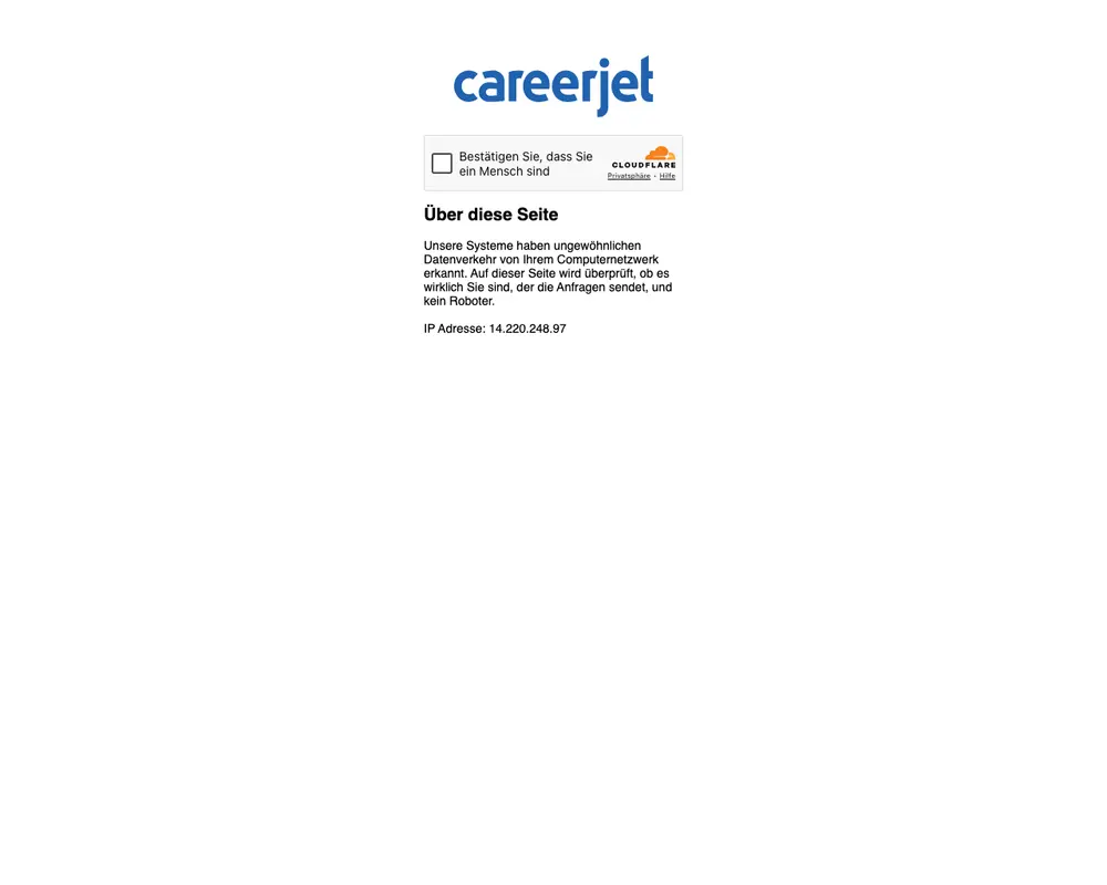 Careerjet screenshot Careerjet job board platform screenshot showing job search interface