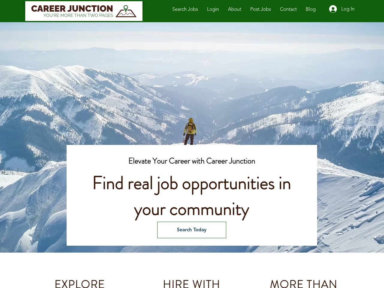 Career Junction job board platform screenshot showing job search interface