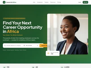 CareerLink Africa platform preview CareerLink Africa platform preview