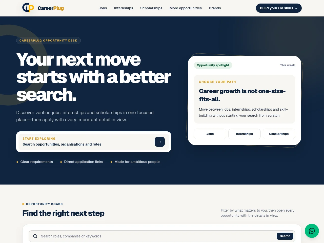CareerPlug NG website screenshot