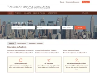 AFA Careers in Finance and Economics screenshot preview AFA Careers in Finance and Economics screenshot preview