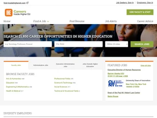 Inside Higher Ed Careers screenshot preview