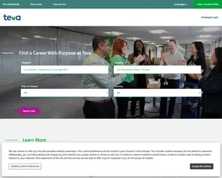 Teva Careers platform preview