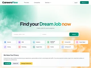 CareersFlow platform preview CareersFlow platform preview