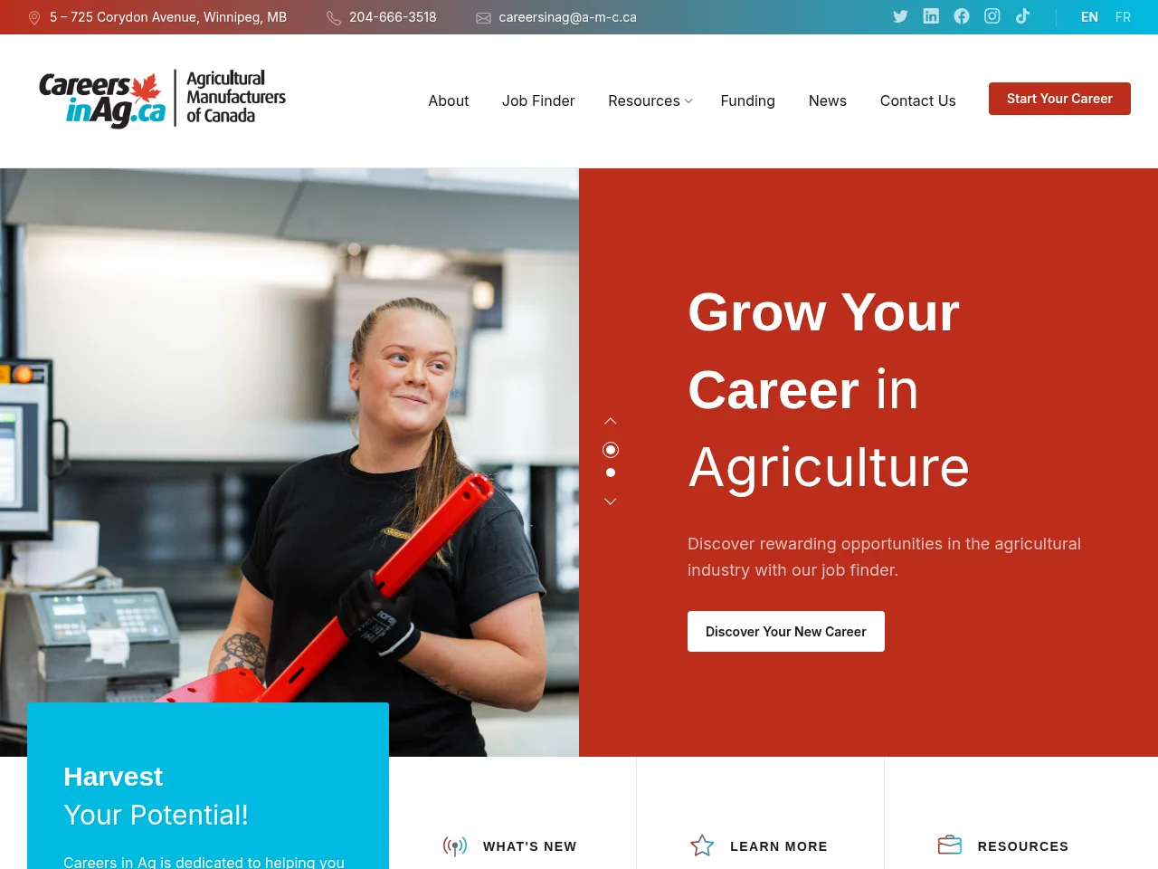 Careers in Ag screenshot Careers in Ag job board platform screenshot showing job search interface