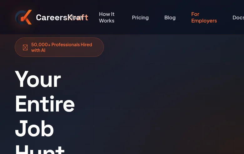 CareersKraft job board platform screenshot showing job search interface