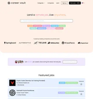 Career Vault platform preview