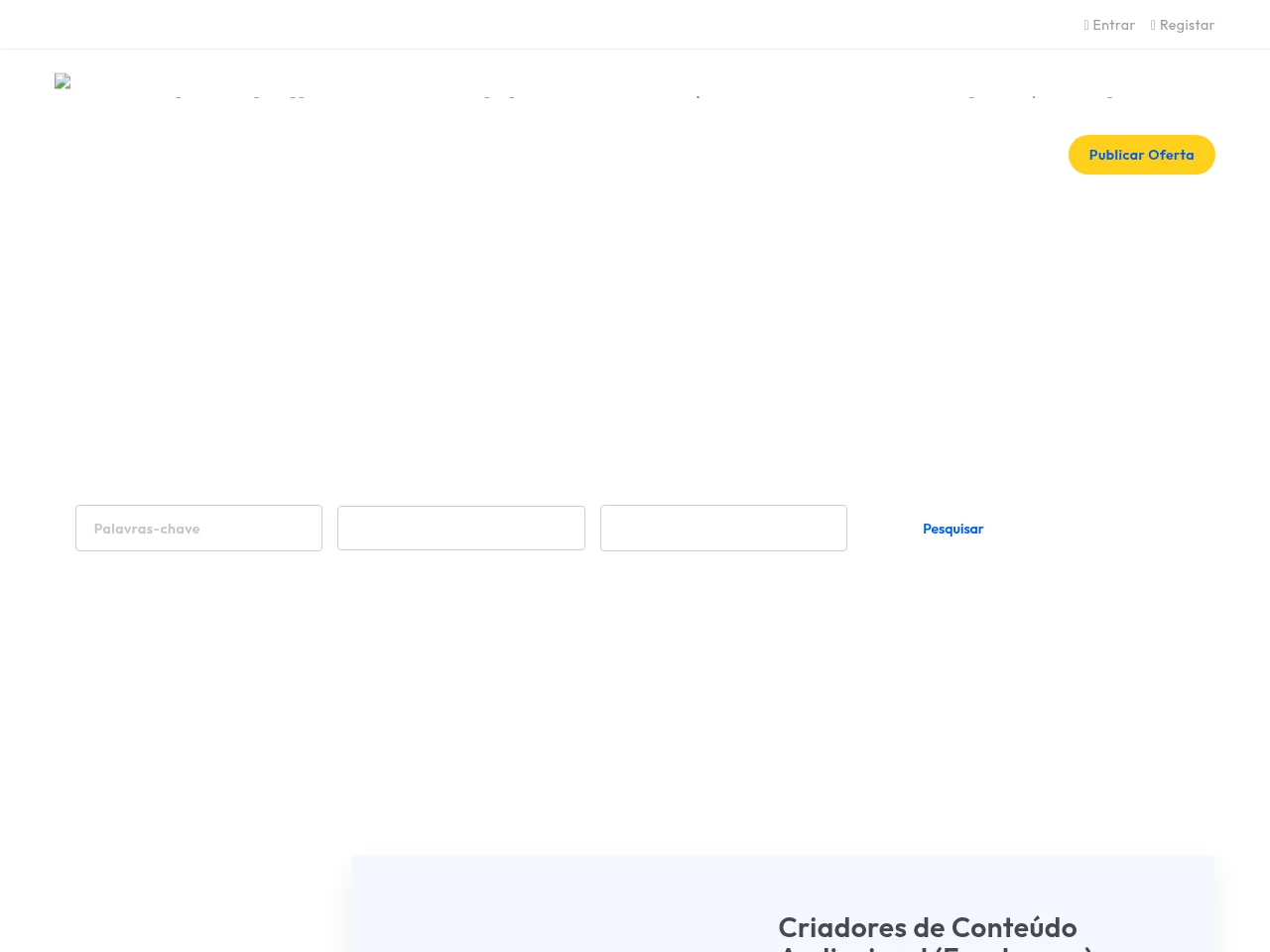 Carga de Trabalhos screenshot Carga de Trabalhos job board platform screenshot showing job search interface