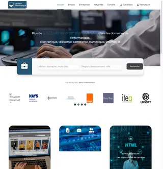 Carrière Informatique platform preview