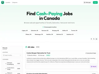 CashOnlyJobs.ca platform preview
