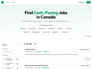 CashOnlyJobs.ca screenshot preview