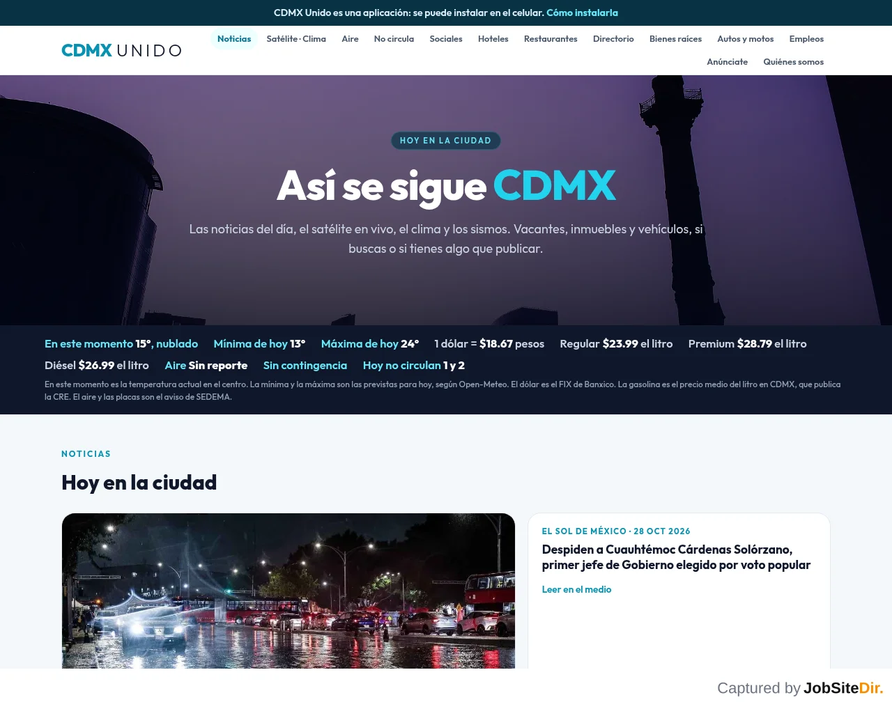 CDMX Unido screenshot CDMX Unido website screenshot