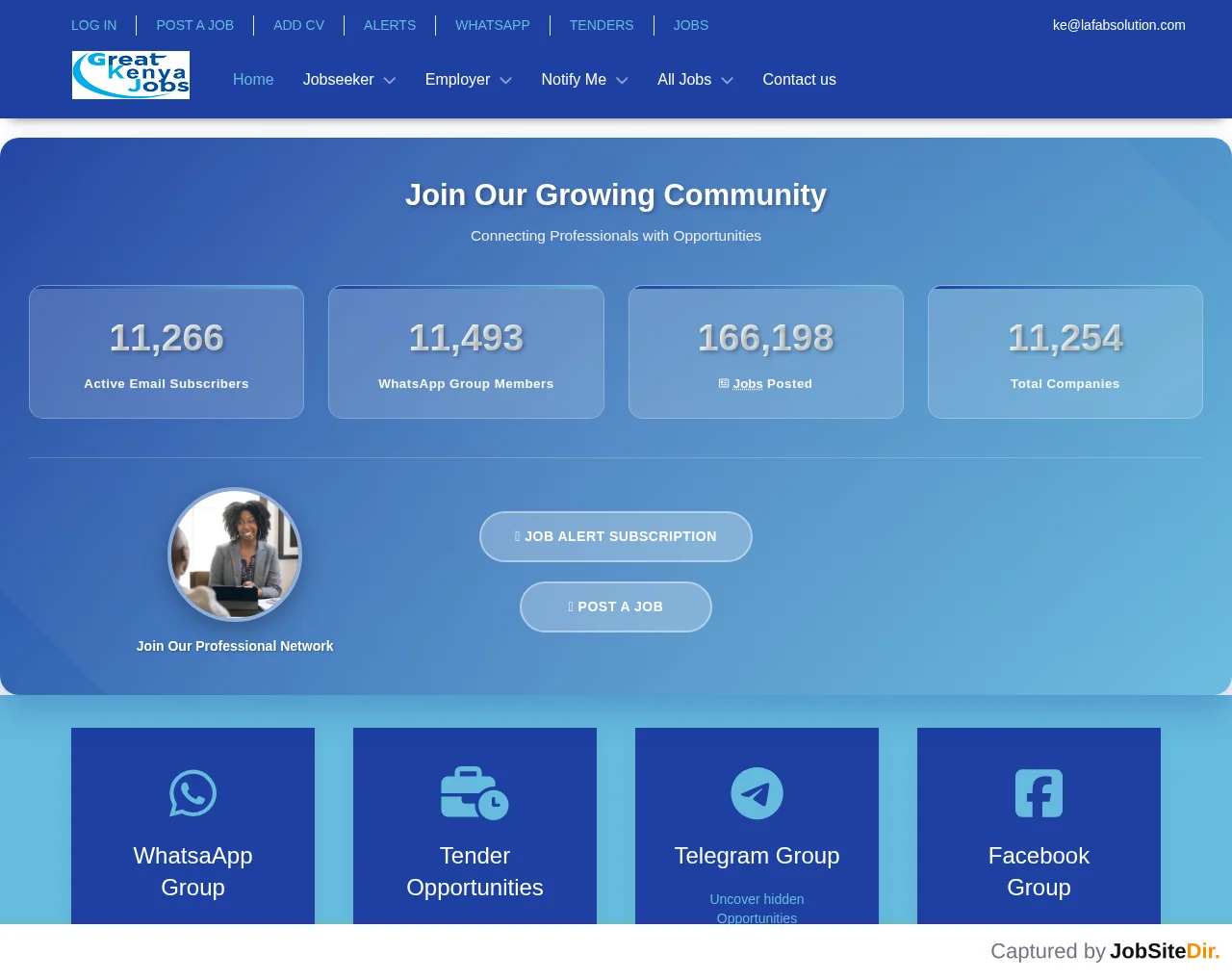 Great Kenyan Jobs website screenshot