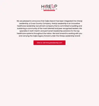 Cejka Search / HireUp Leadership platform preview