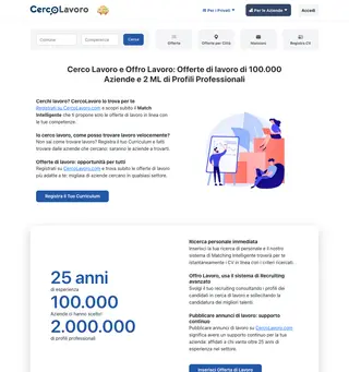 CercoLavoro.com platform preview