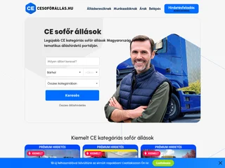 CE sofőr állás platform preview CE sofőr állás platform preview