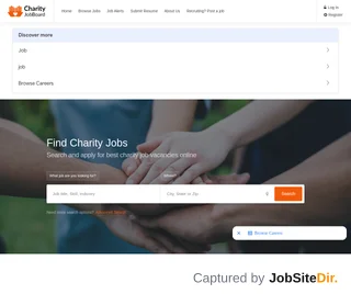 Charity Job Board platform preview