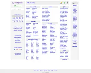 craigslist Charlotte screenshot preview