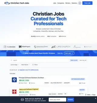Christian Tech Jobs screenshot preview