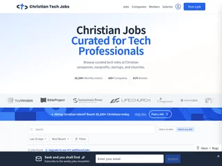 Christian Tech Jobs platform preview