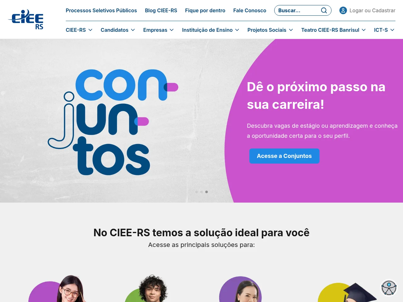 CIEE RS job board platform screenshot showing job search interface
