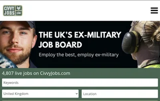 CivvyJobs.com screenshot preview