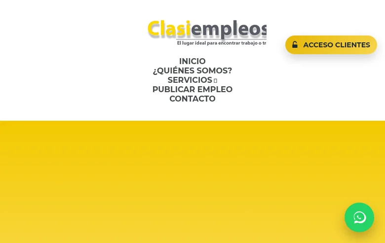 Clasiempleos.com job board platform screenshot showing job search interface