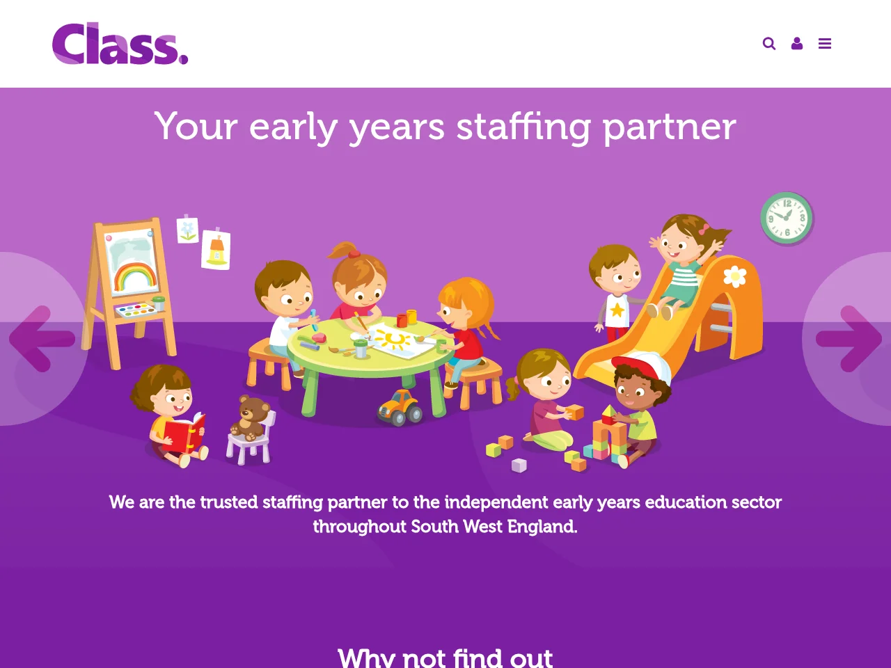 Class Recruitment job board platform screenshot showing job search interface
