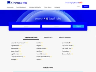 Clear Legal Jobs platform preview