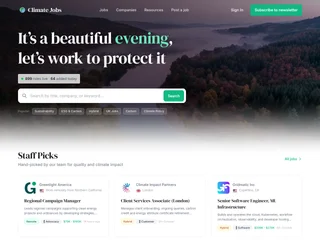 Climate Jobs platform preview Climate Jobs platform preview